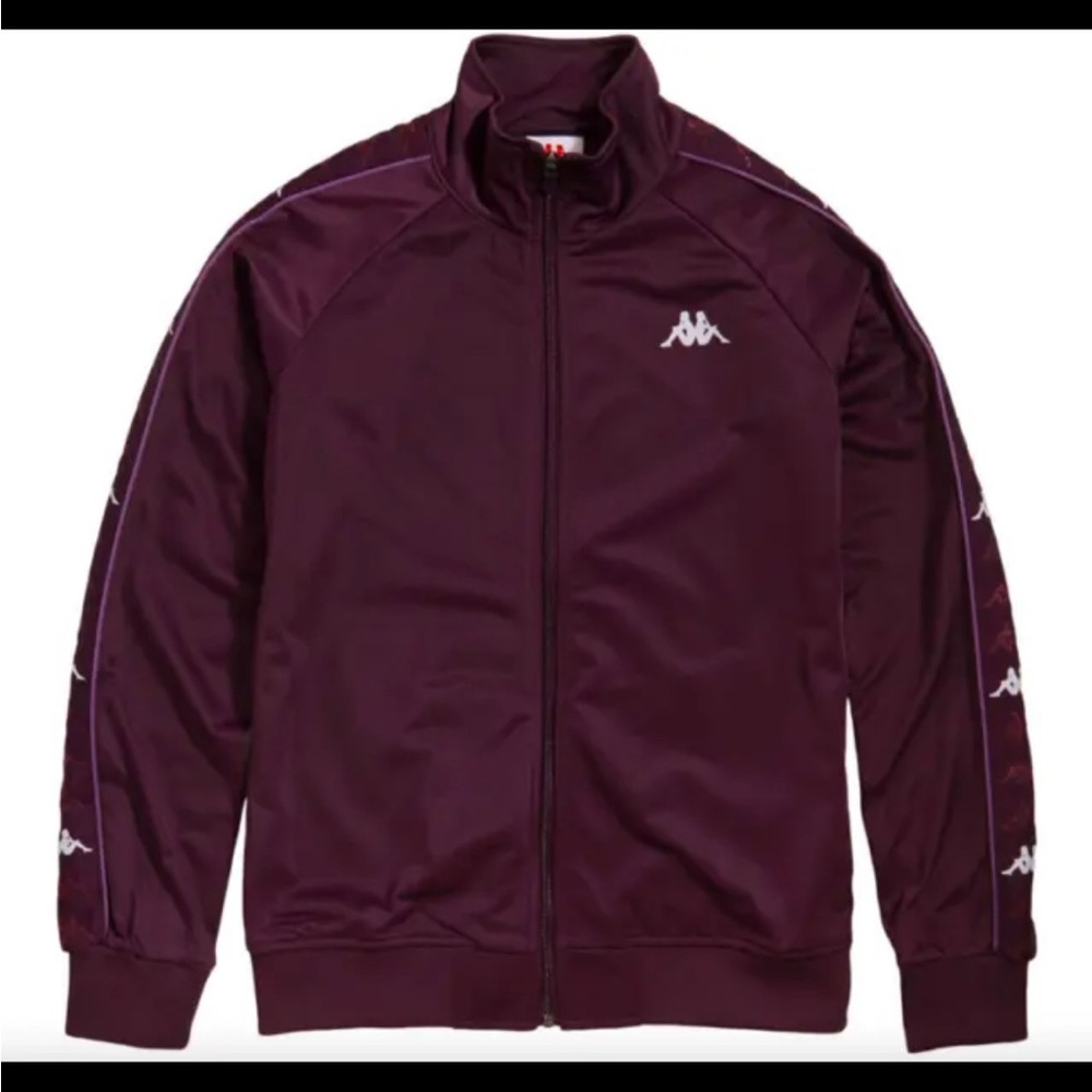New Womens Kappa 222 Banda Blaston Track Jacket Violet White Size Large
